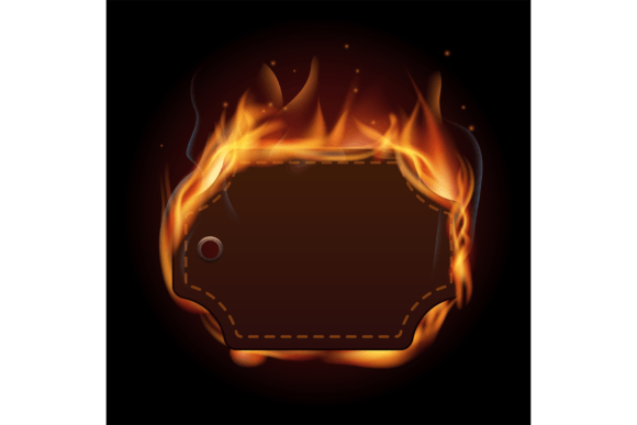 Download Retail Tag Burning in Realistic Flame. B - Burning Collection