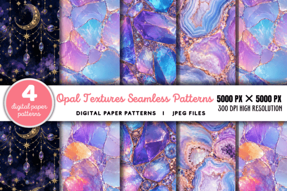 Download Opal Textures Digital Paper Pattern - Premium Resources