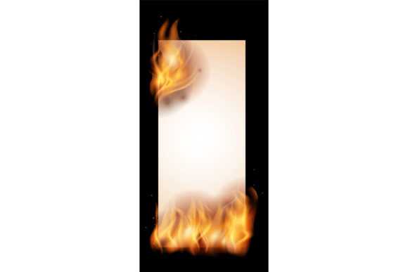 Download Burning Paper with Fire Flame. Blank Rea - Burning Collection
