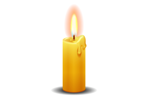 Download Candle with Burning Flame Mockup. Realis - Burning Collection