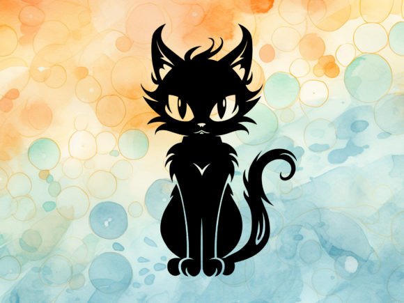 Download Black Cat Silhouette Graphic Design - Graphic design Collection