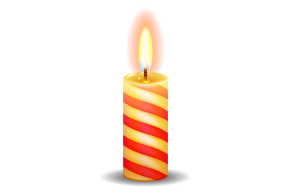 Download Holiday Candle Burning. Hot Realistic Fl - Burning Collection