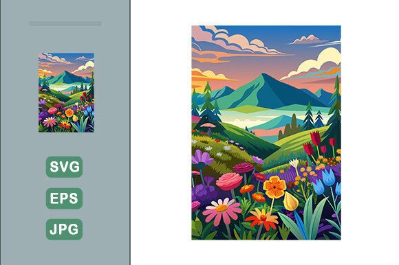 Download Colorful Flowers Landscape Background - Colorful flowers Collection