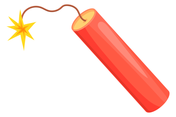 Download Dynamite with Burning Wick. Cartoon Fuse - Burning Collection
